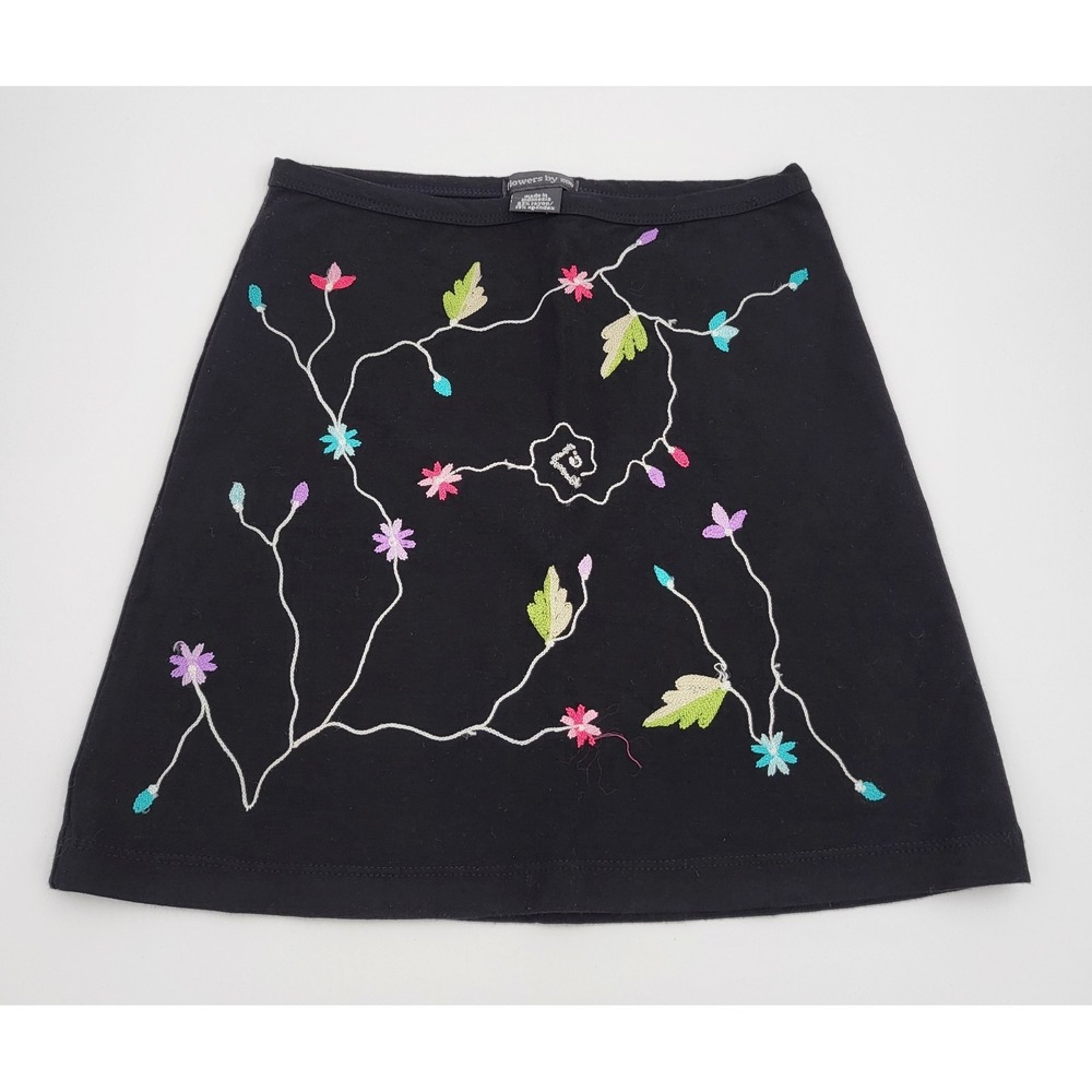 Flowers‎ By Zoe Girls L 7-8 Elastic Embroidered Skirt Pull On